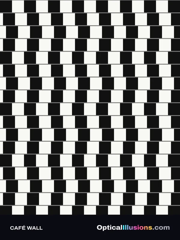 Café Wall Illusion poster design