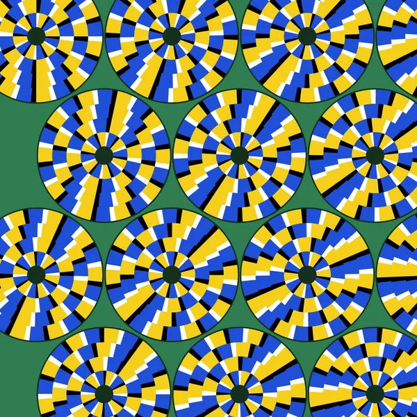 Rotating Snakes: coloured discs that appear to turn